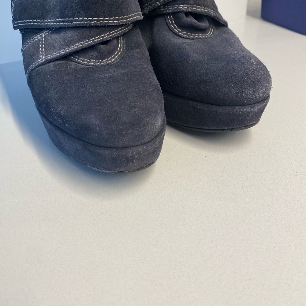 Stuart Weitzman Wildchild Dark Gray Suede Platfor… - image 8